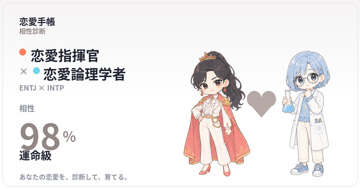 恋愛指揮官 × 恋愛論理学者 の相性
