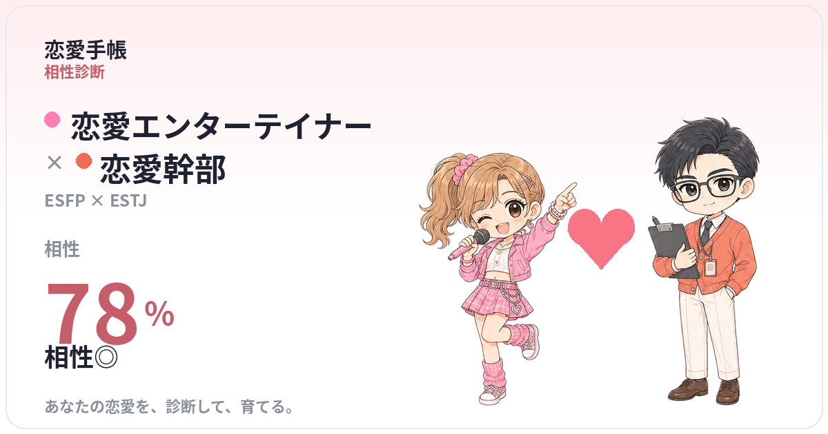 恋愛エンターテイナー × 恋愛幹部 の相性