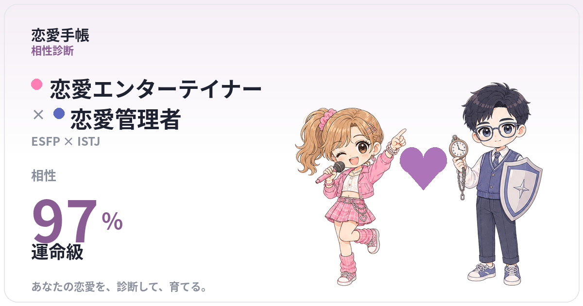 恋愛エンターテイナー × 恋愛管理者 の相性