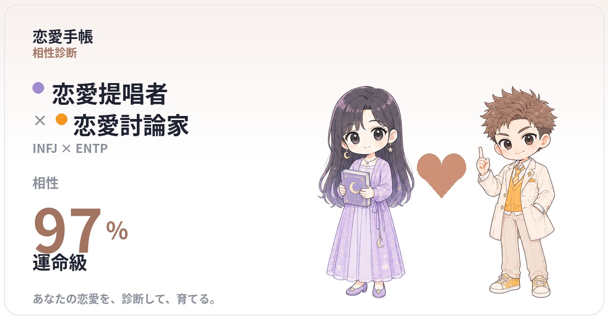 恋愛提唱者 × 恋愛討論家 の相性