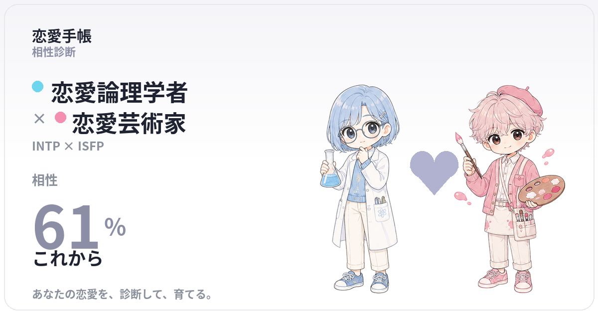 恋愛論理学者 × 恋愛芸術家 の相性