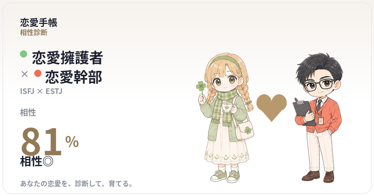 恋愛擁護者 × 恋愛幹部 の相性