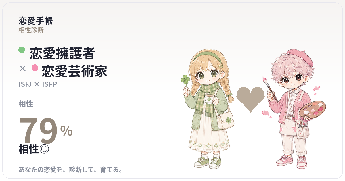 恋愛擁護者 × 恋愛芸術家 の相性