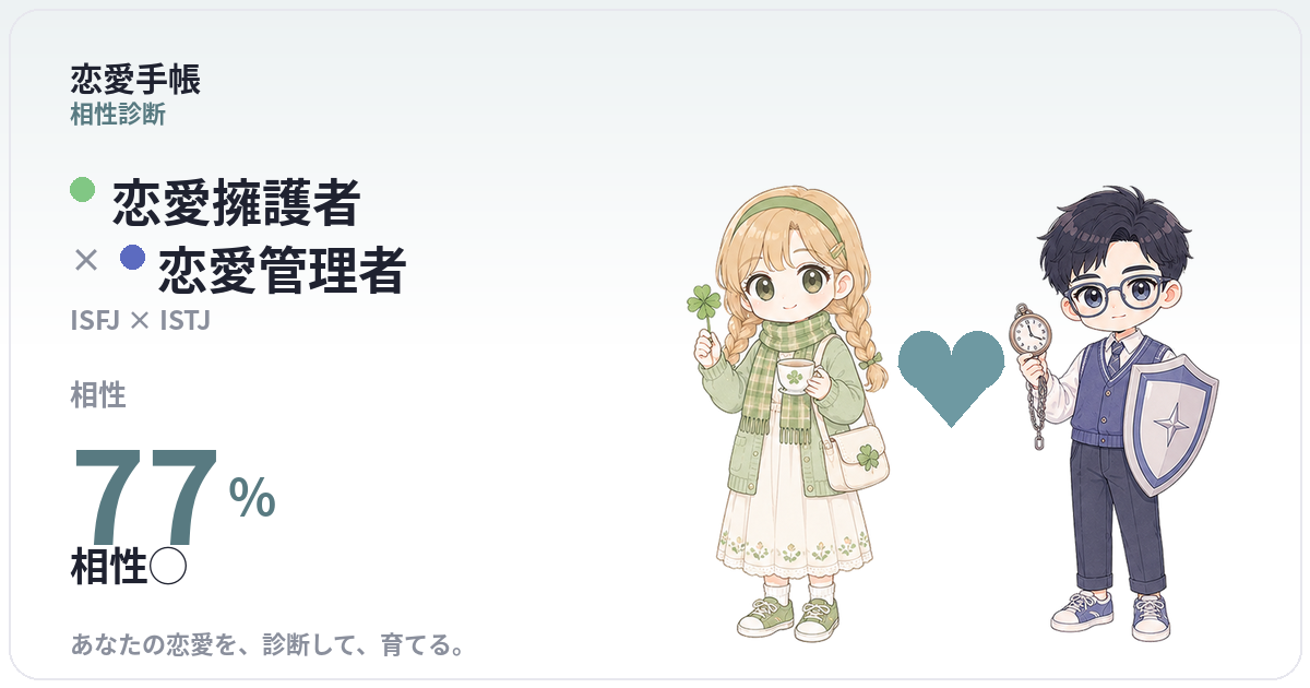 恋愛擁護者 × 恋愛管理者 の相性