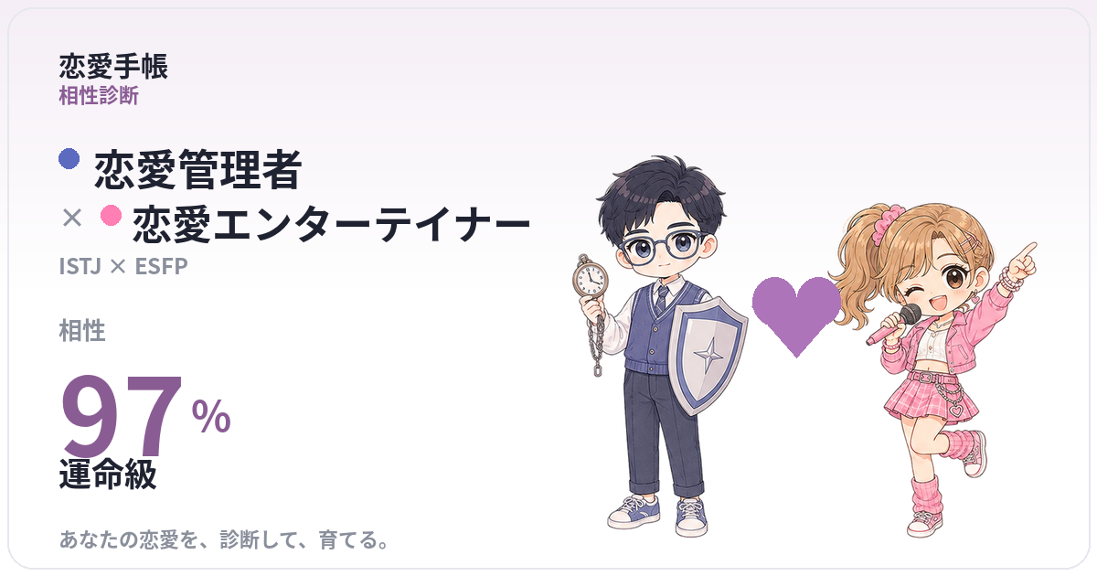 恋愛管理者 × 恋愛エンターテイナー の相性